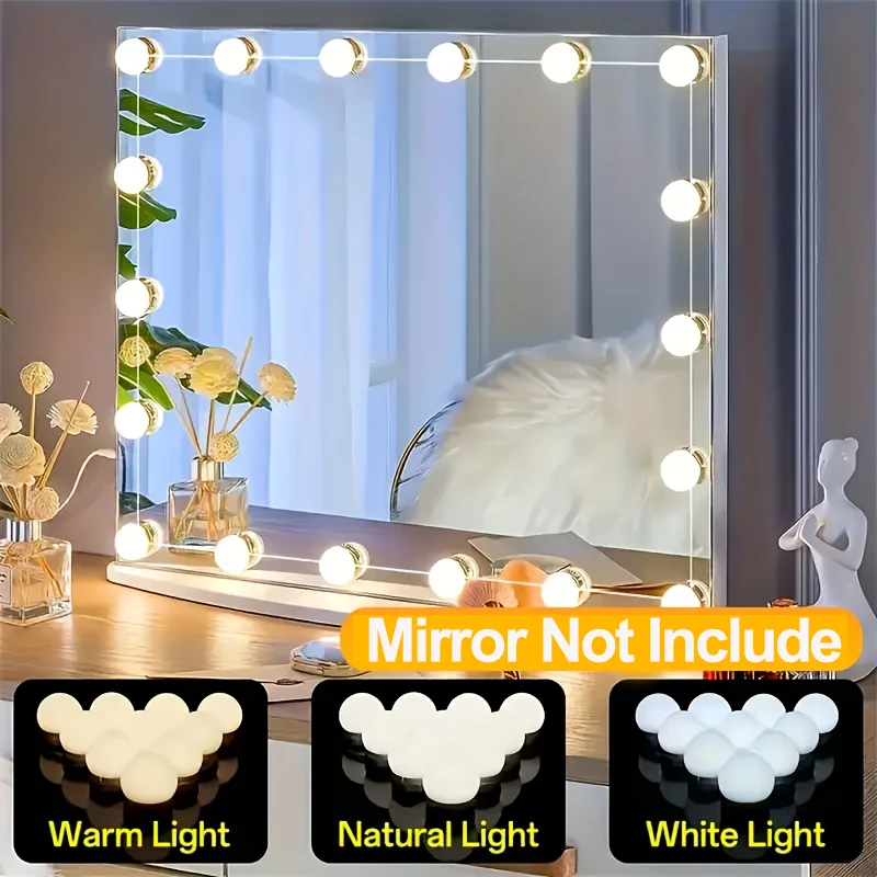 Dressing Table Vanity With Lighted Mirror - Hollywood vaidade espelho luzes kit com