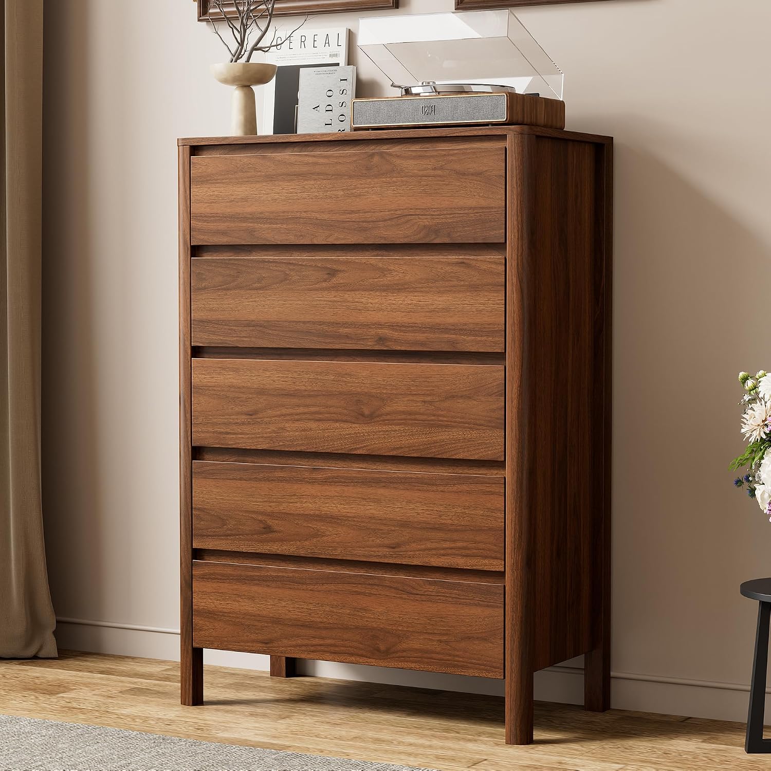 Bedroom Furniture - Armário de Armazenamento de Madeira com