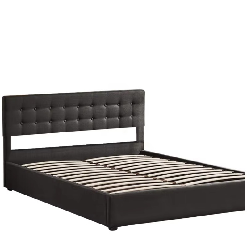 Gas Lift Storage Bed Hydraulic - Cama Moderna Queen/King Size Estofada em