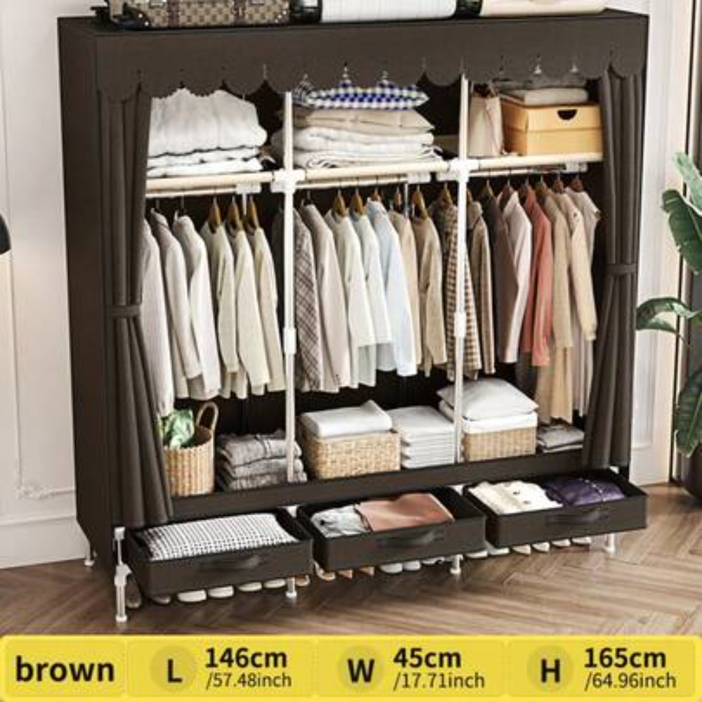 Wardrobe Closet Portable Fabric Cover - Armário Portátil Organizador de Armazenamento 57,48