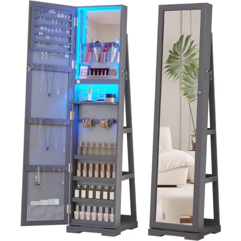 Full Length Mirror Jewelry Armoire - Armário de Joias com Espelho de
