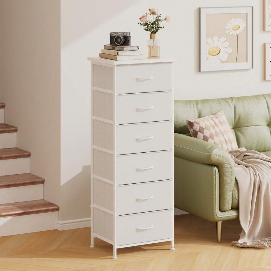 Bedroom Furniture - Mesa Lateral Tomnk com 6 Gavetas,