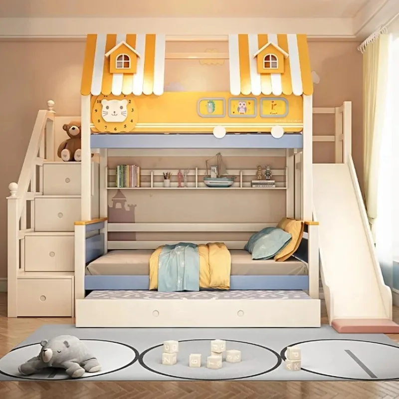 Beliche de madeira para quarto - Bunk Bed With Stairs And Slide avaliação e preço