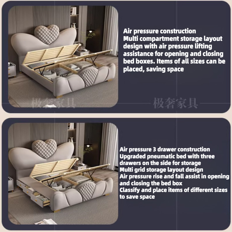 Cama de Casal Queen Size 200x2 - King Size Bed Frame With Storage Drawers avaliação e preço