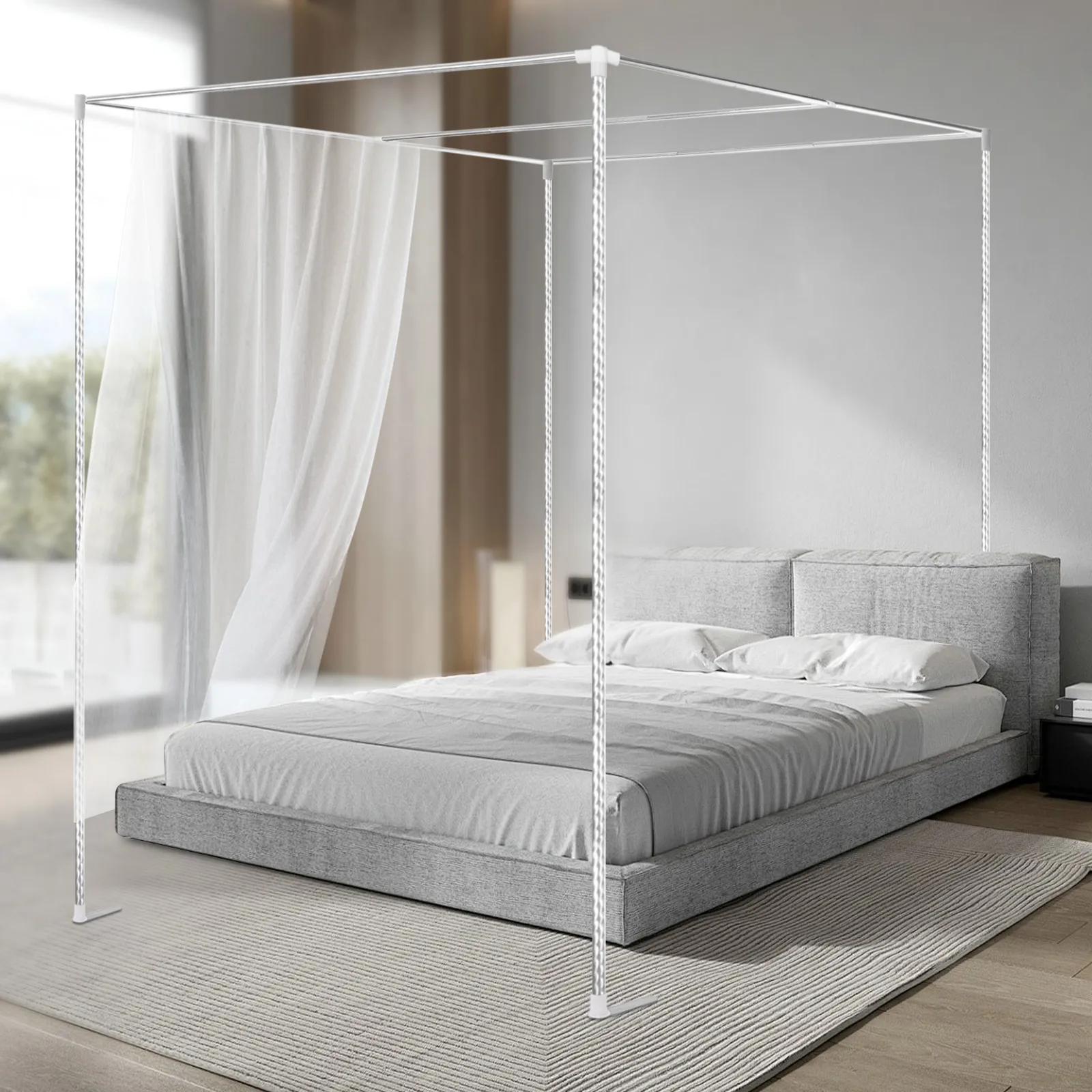 Suporte Metálico para Mosquite - Canopy Bed Frame Metal Queen avaliação e preço