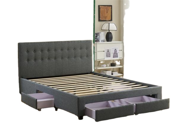 Estrutura de Cama Moderna de C - King Size Bed Frame With Storage Drawers avaliação e preço