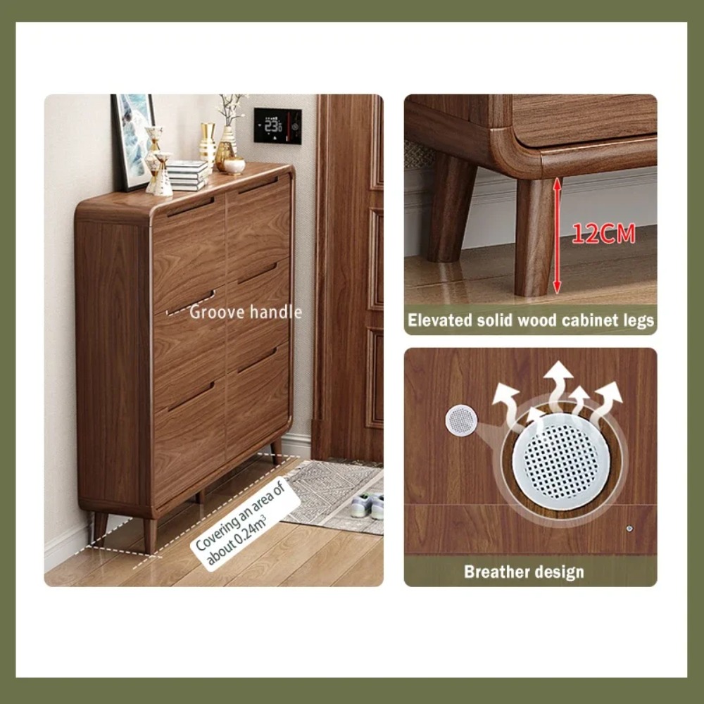 Armário de Sapatos Slim com Po - Shoe Rack Cabinet Narrow Entryway avaliação e preço