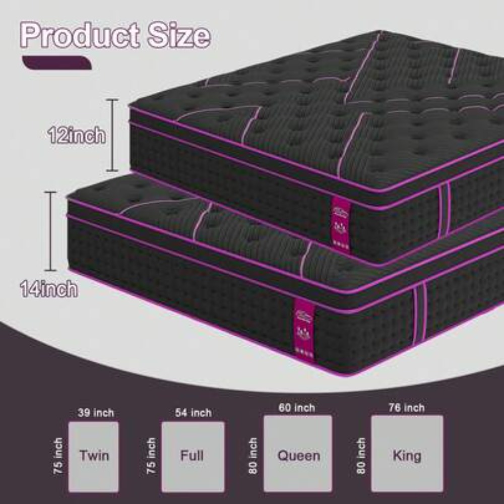 Colchão de 12 Polegadas Tamanh - Memory Foam Mattress In A Box Queen avaliação e preço