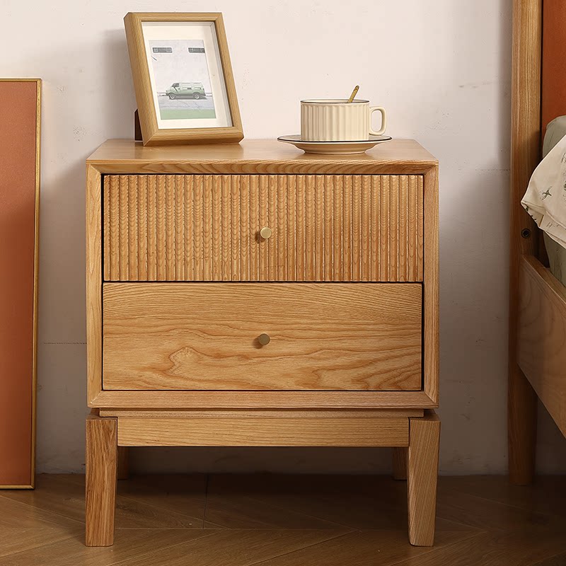 Mesas de cabeceira retrô de ma - Solid Wood Nightstand 2 Drawers avaliação e preço