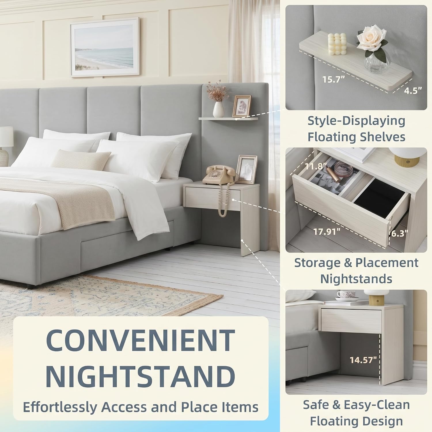 Estrutura de Cama King Size co - King Size Bed Frame With Storage Drawers avaliação e preço
