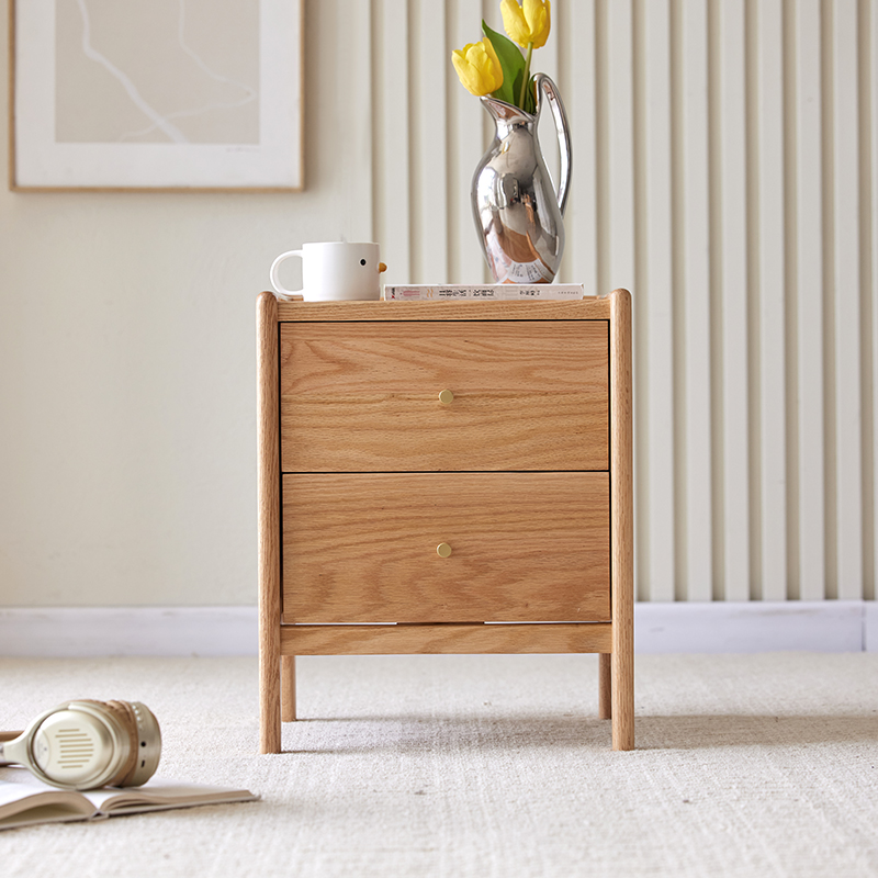 Móveis de quarto de madeira de - Solid Wood Nightstand 2 Drawers avaliação e preço