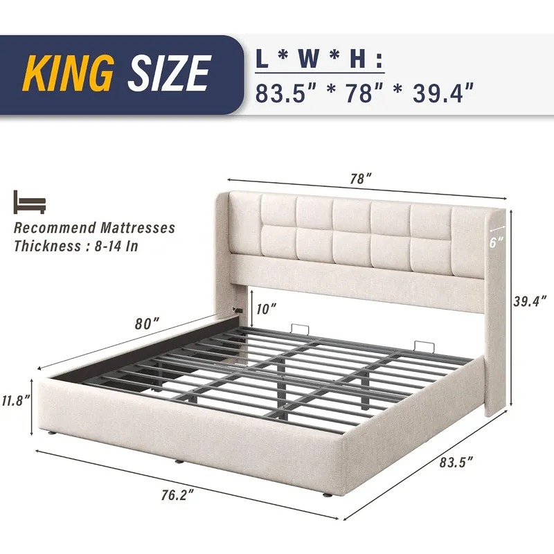 Estrutura de Cama com Sistema  - Gas Lift Storage Bed Hydraulic avaliação e preço