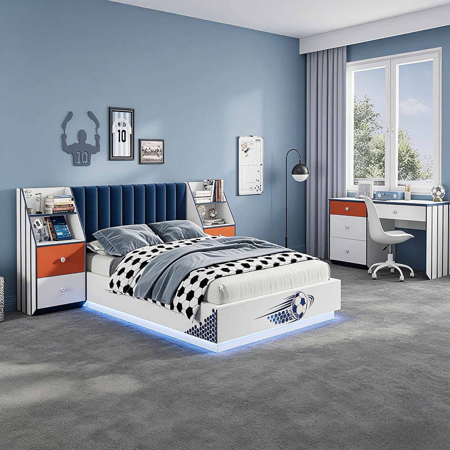 Cama Flutuante de Tamanho Comp - Floating Nightstand With Led Light avaliação e preço