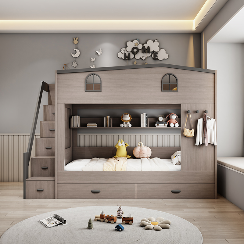 Nordic duplo decker crianças c - Bunk Bed With Stairs And Slide avaliação e preço