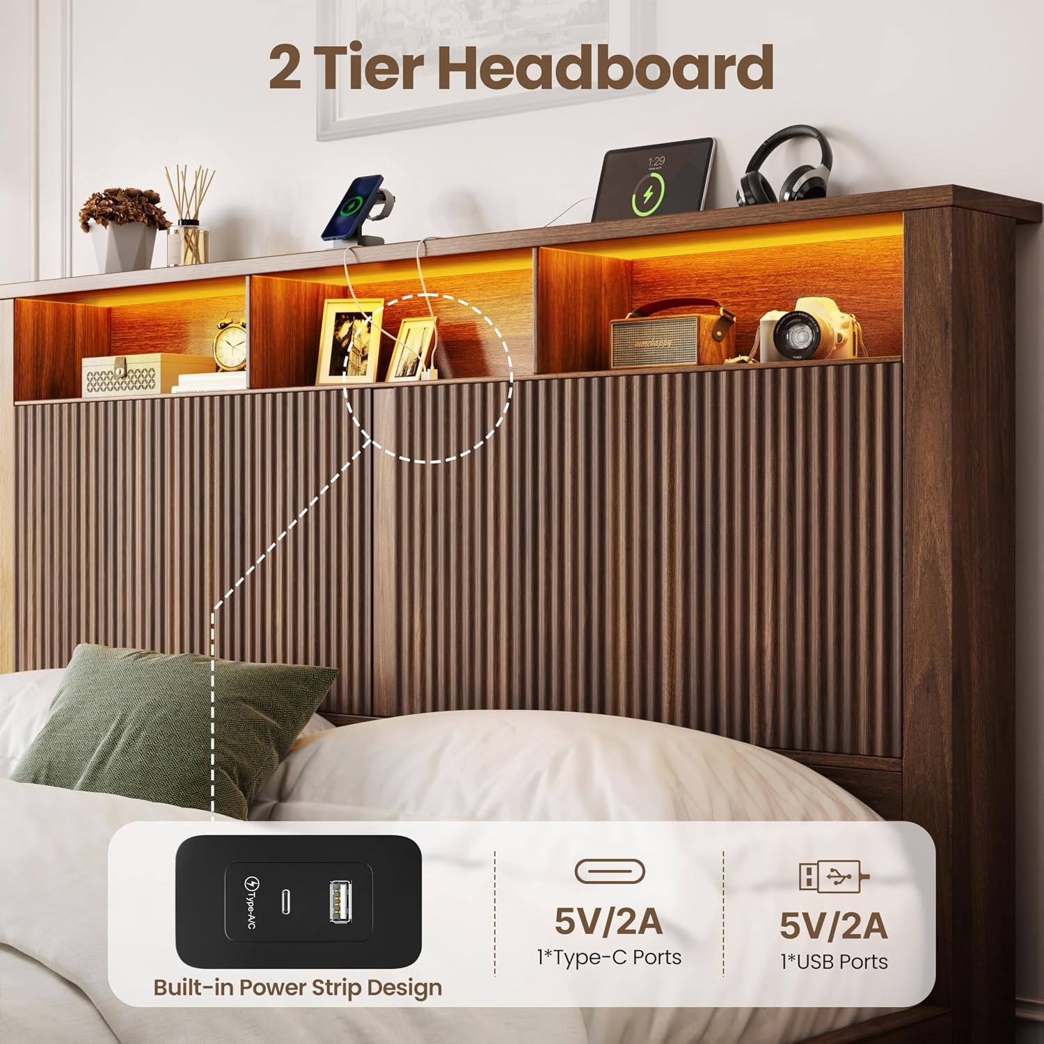 Estrutura de Cama King Size co - King Size Bed Frame With Storage Drawers avaliação e preço