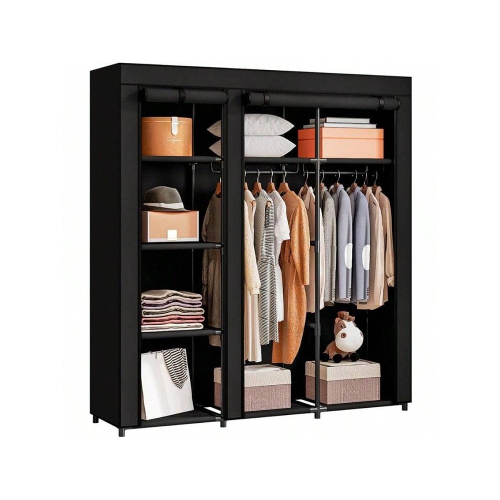 Organizador de Armazenamento d - Wardrobe Closet Portable Fabric Cover avaliação e preço