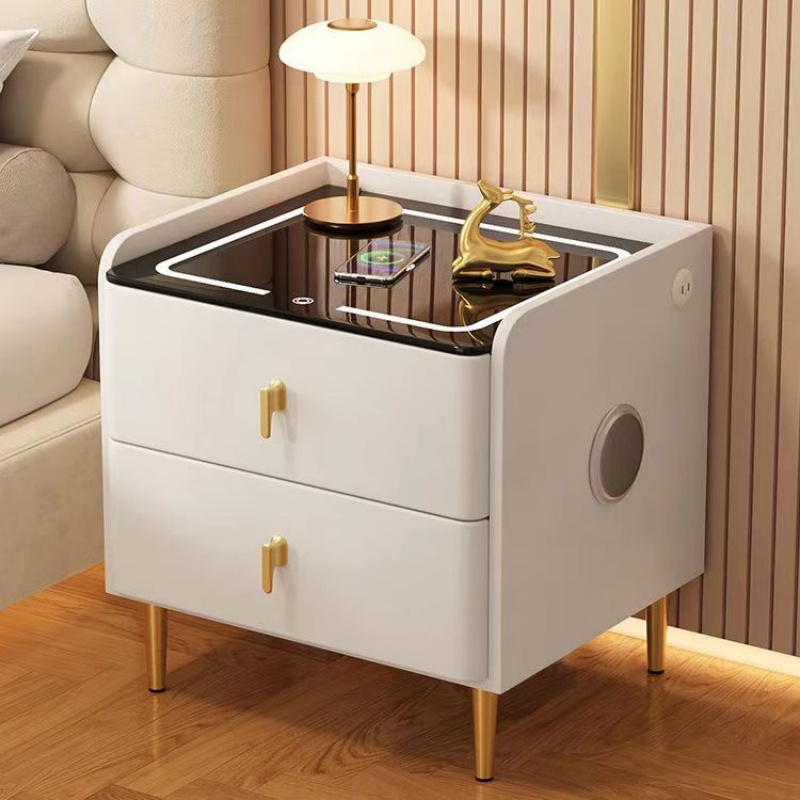 Mesa de Cabeceira de Madeira E - Solid Wood Nightstand 2 Drawers avaliação e preço