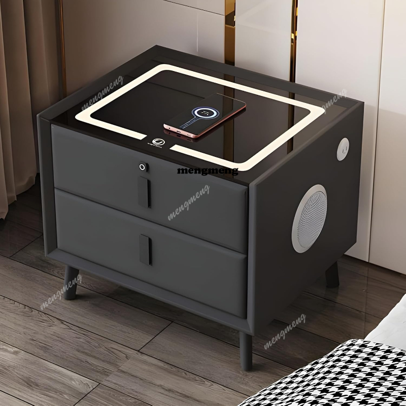 Mesa de cabeceira inteligente  - Solid Wood Nightstand 2 Drawers avaliação e preço
