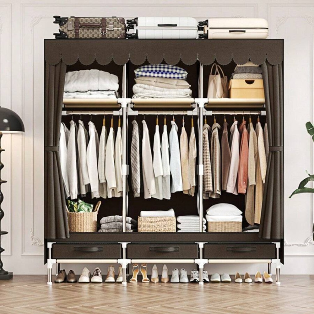 Armário Portátil Organizador d - Wardrobe Closet Portable Fabric Cover avaliação e preço