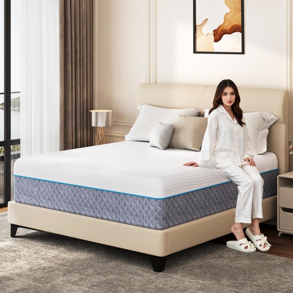 Colchão Queen de 14 Polegadas  - Memory Foam Mattress In A Box Queen avaliação e preço