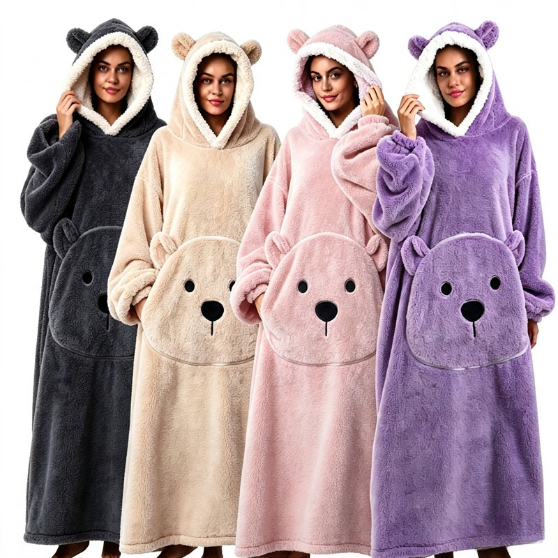 Manta com Capuz de Lã de Urso  - Sofas avaliação e preço