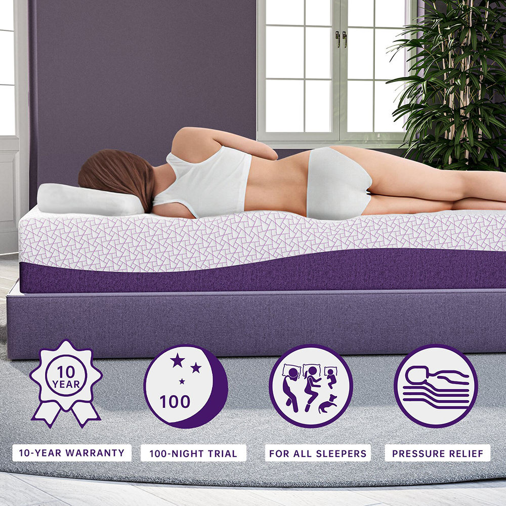 Colchão OEM/ODM Prple Color Qu - Memory Foam Mattress In A Box Queen avaliação e preço