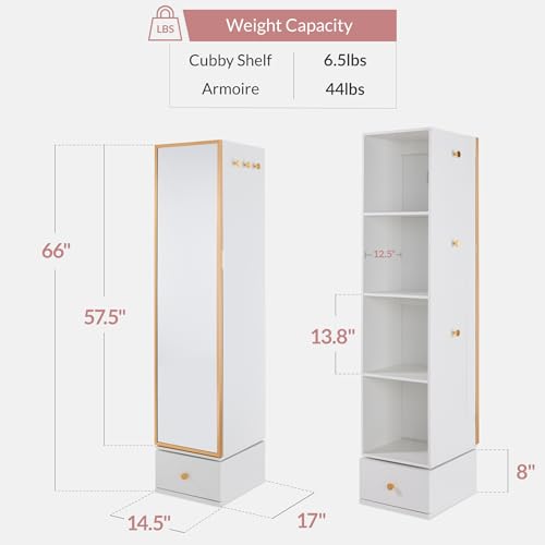 Espelho Giratório com Armário  - Full Length Mirror Jewelry Armoire avaliação e preço