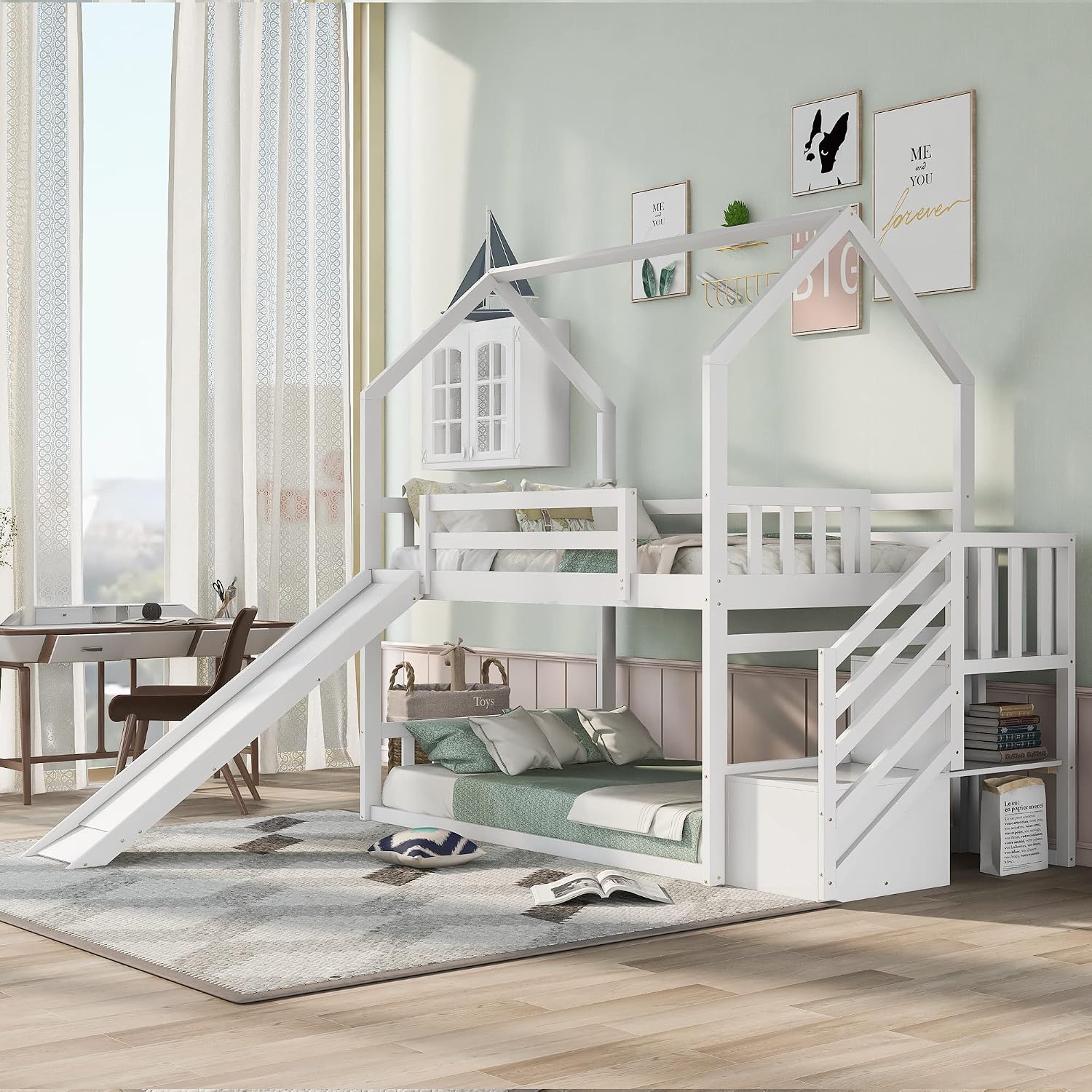 Beliche Duplo com Escorregador - Bunk Bed With Stairs And Slide avaliação e preço