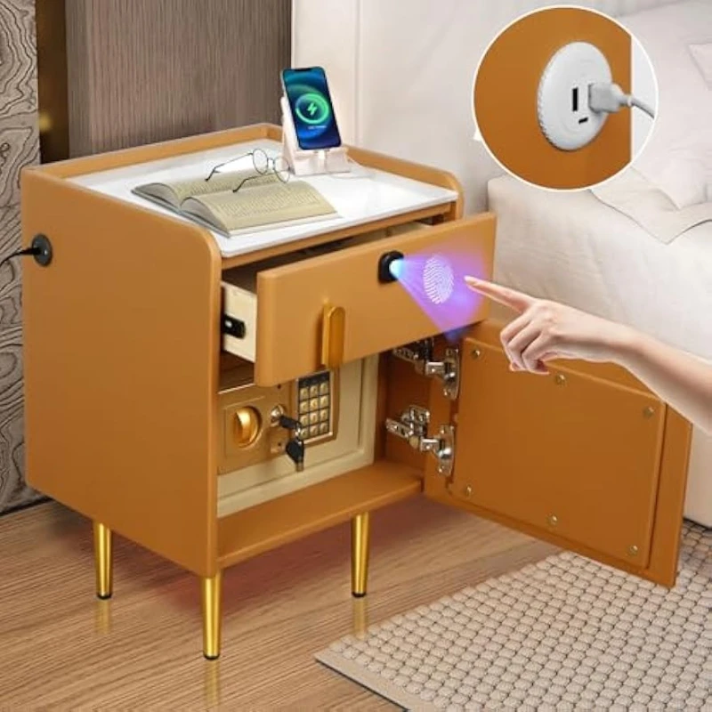 Mesa de cabeceira inteligente  - Solid Wood Nightstand 2 Drawers avaliação e preço