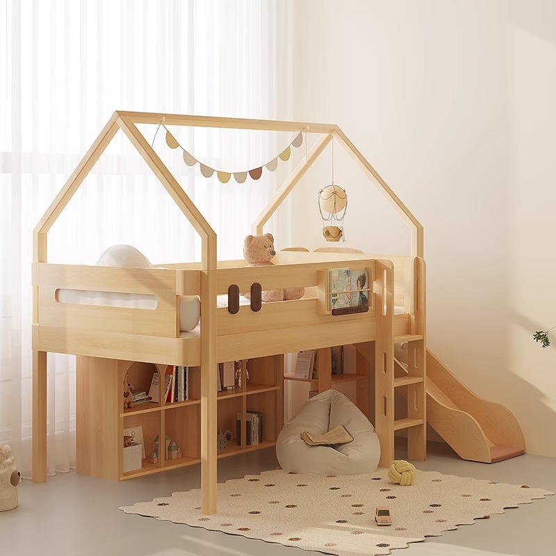 Beliche slide única venda cama - Bunk Bed With Stairs And Slide avaliação e preço