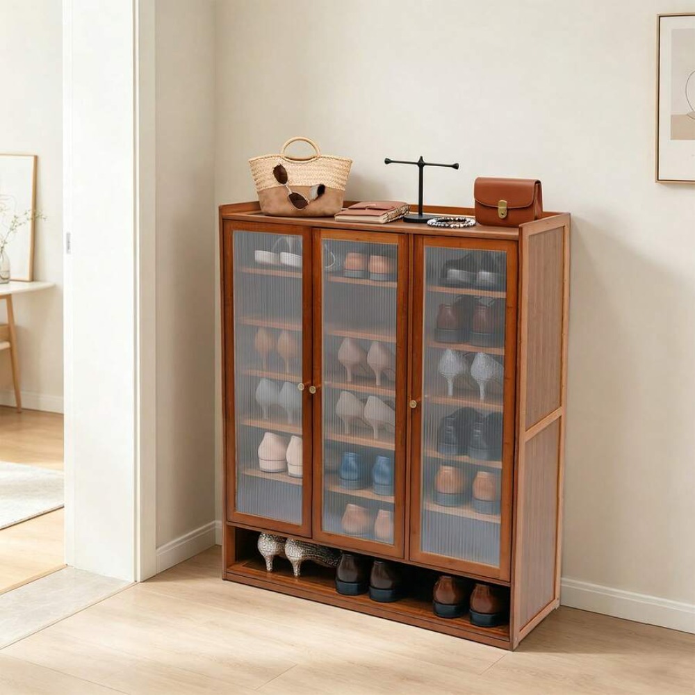 Armário de Sapatos de 8 Níveis - Shoe Rack Cabinet Narrow Entryway avaliação e preço