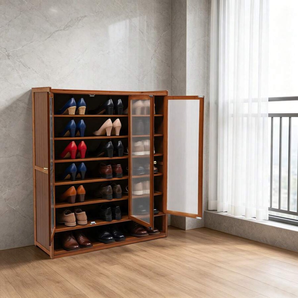 Armário de Sapatos de 8 Níveis - Shoe Rack Cabinet Narrow Entryway avaliação e preço