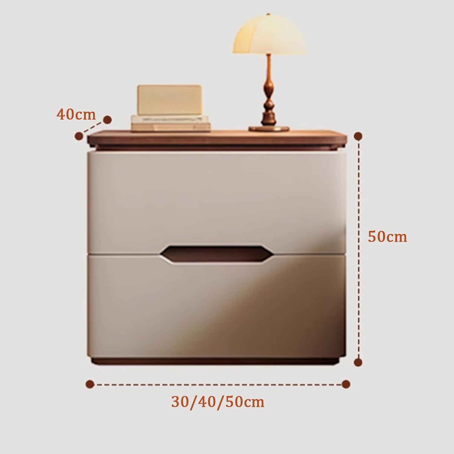 Mesas de Cabeceira para Quarto - Solid Wood Nightstand 2 Drawers avaliação e preço